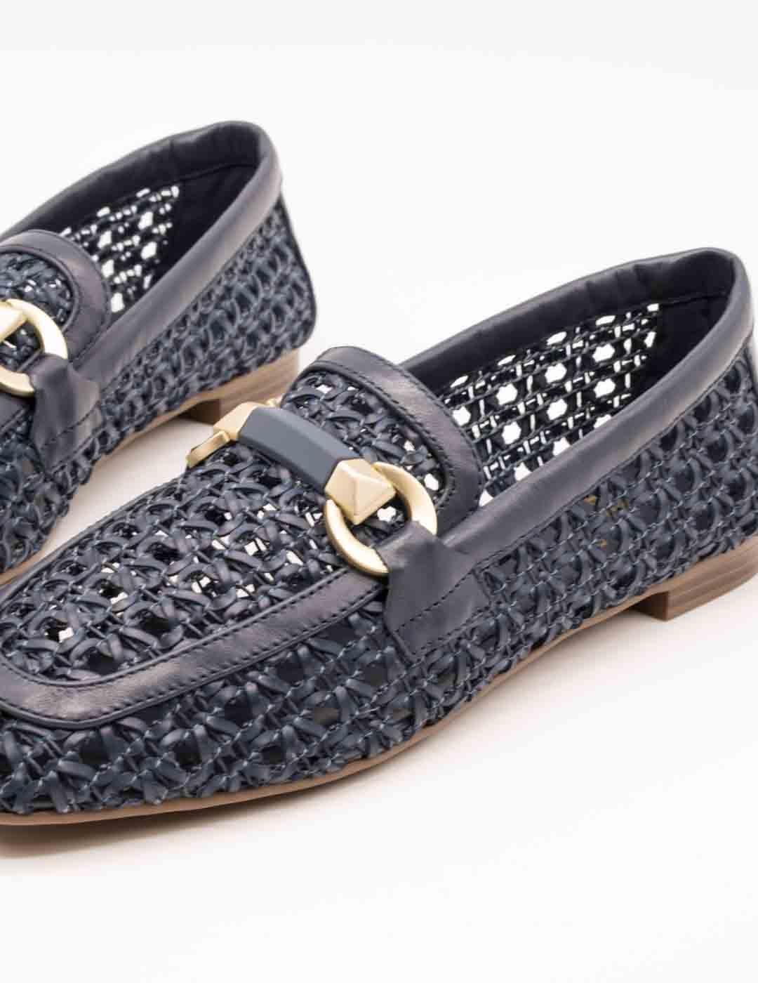 Zapato Be Free Anne-1579 Leather Blue de Mujer