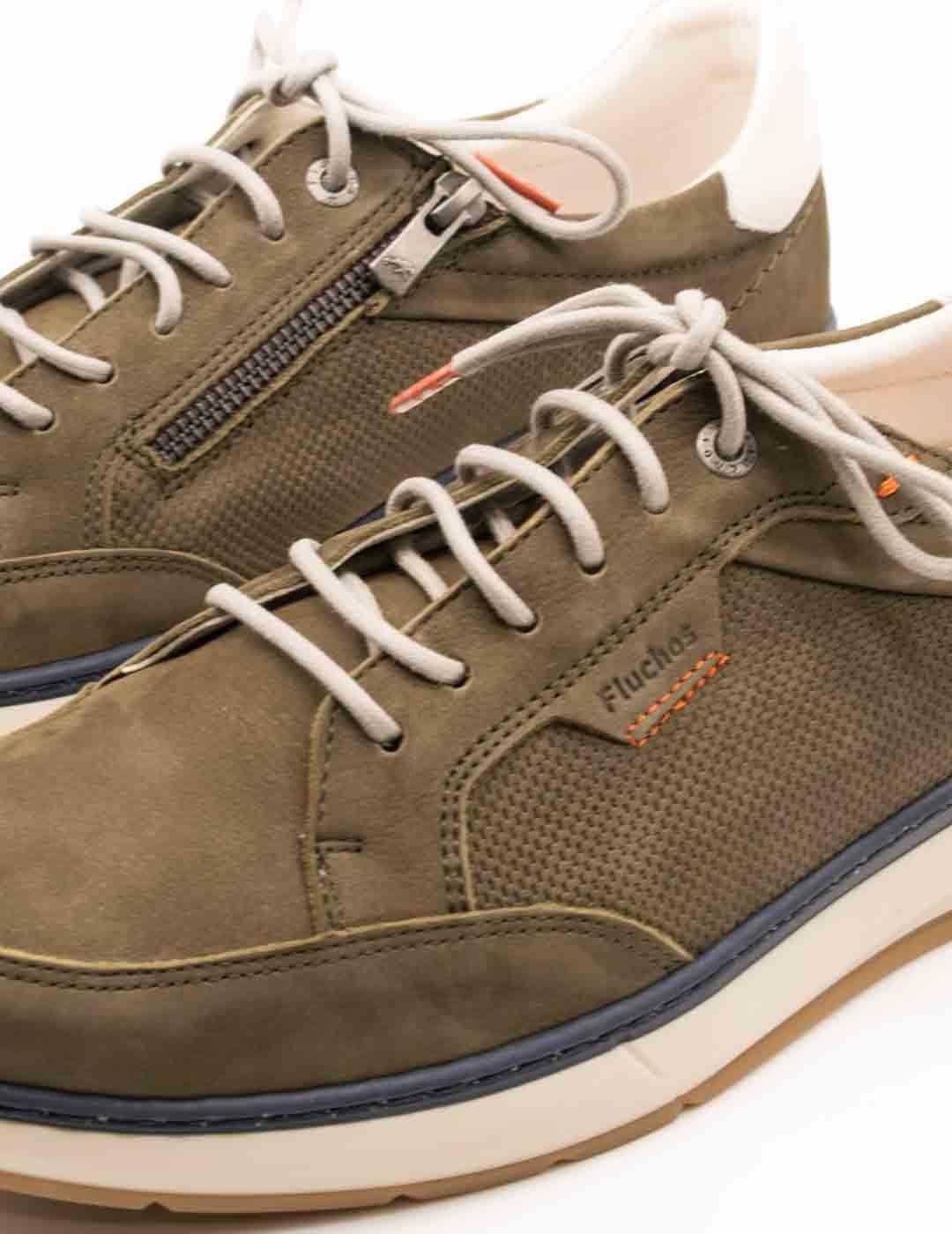 Zapato Fluchos F2211 Nobuck Delbuck Stone de Hombre