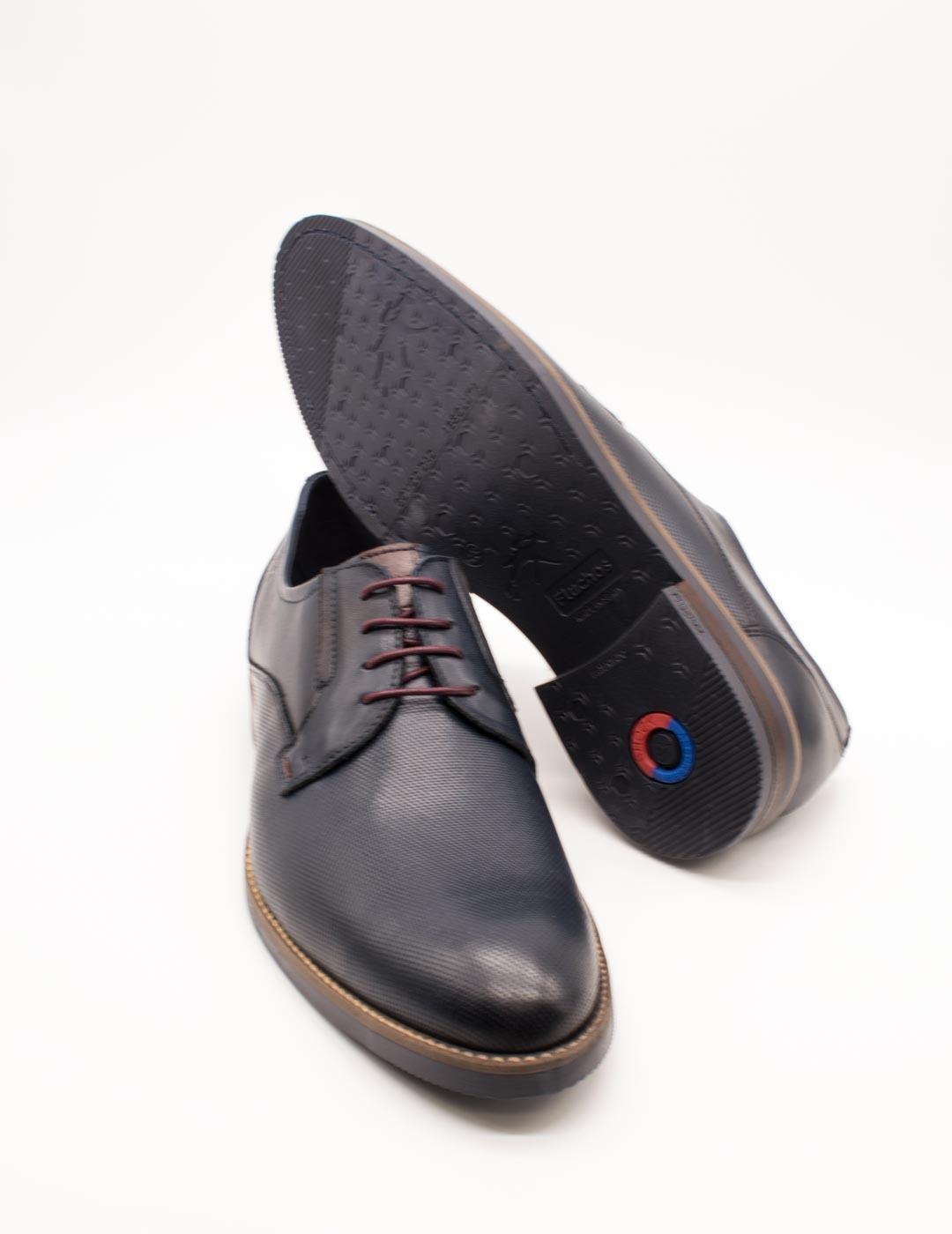 Zapato Fluchos F1631 Piel Memory Oceano de Hombre