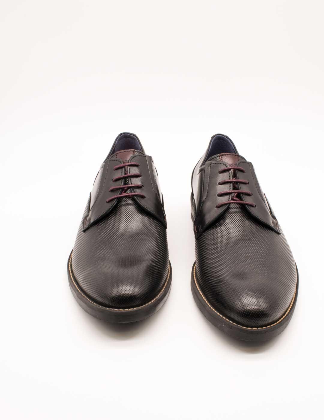 Zapato Fluchos F1631 Piel Memory Negro de Hombre