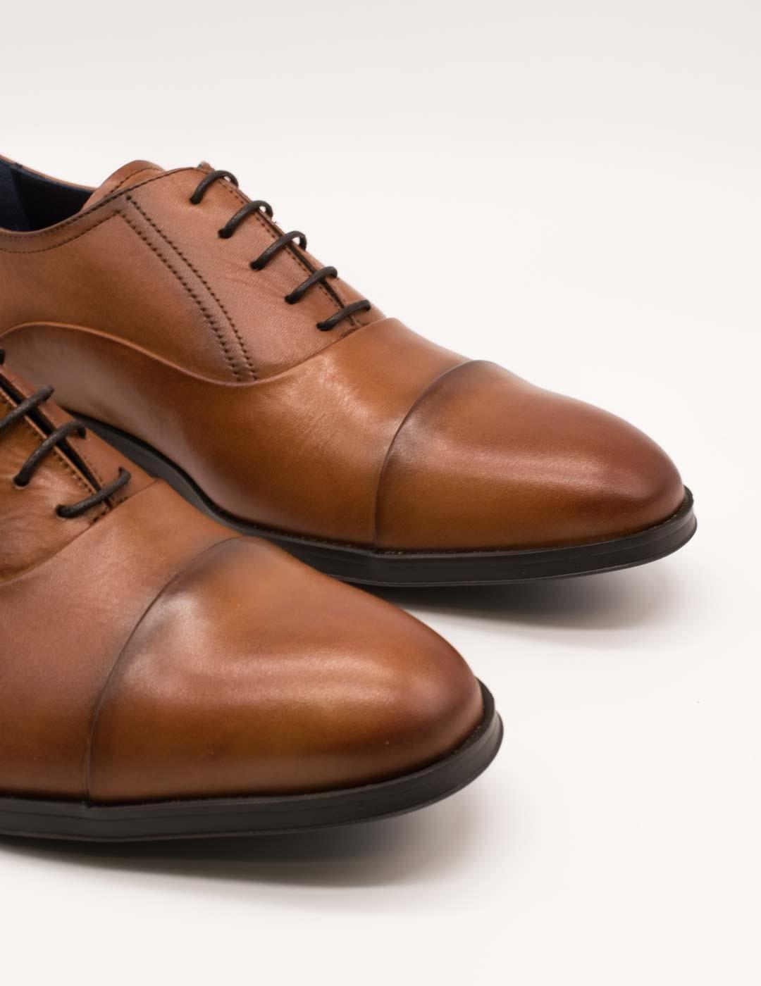 Zapato Fluchos F1837 Piel Habana Cuero de Hombre