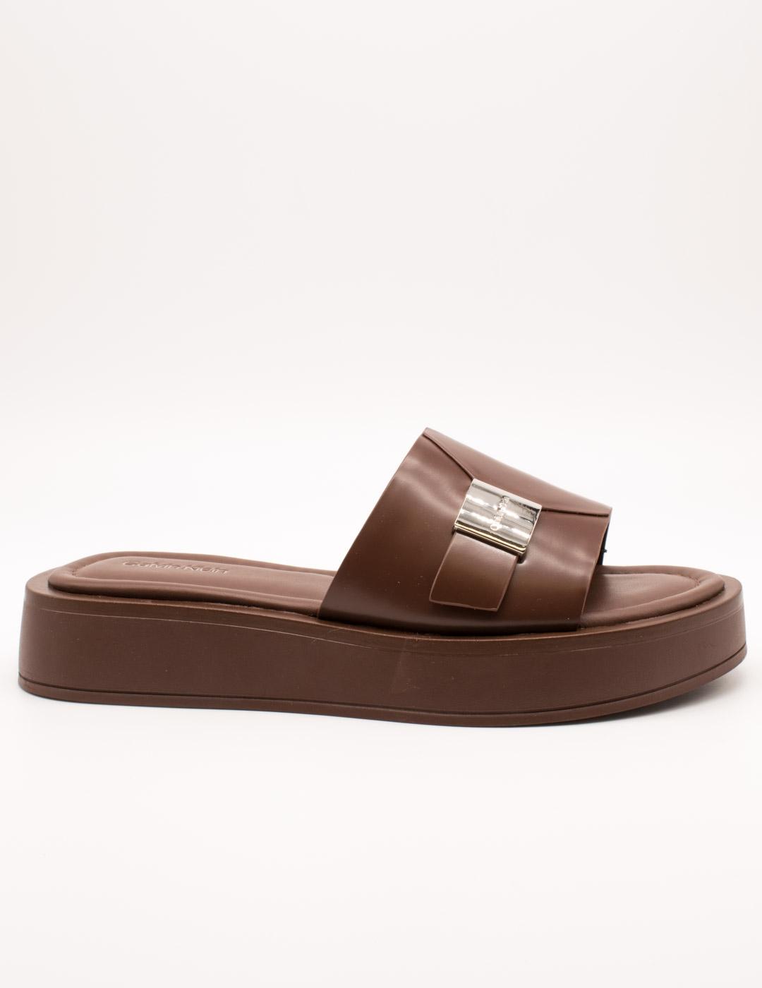 Sandalia Calvin Klein HW02368-GTW Chocolate de Mujer