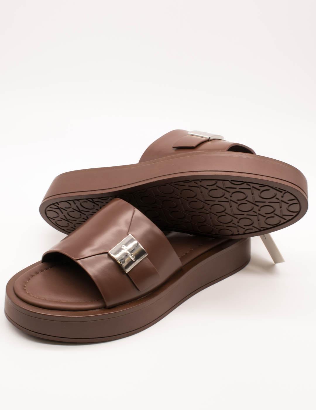 Sandalia Calvin Klein HW02368-GTW Chocolate de Mujer