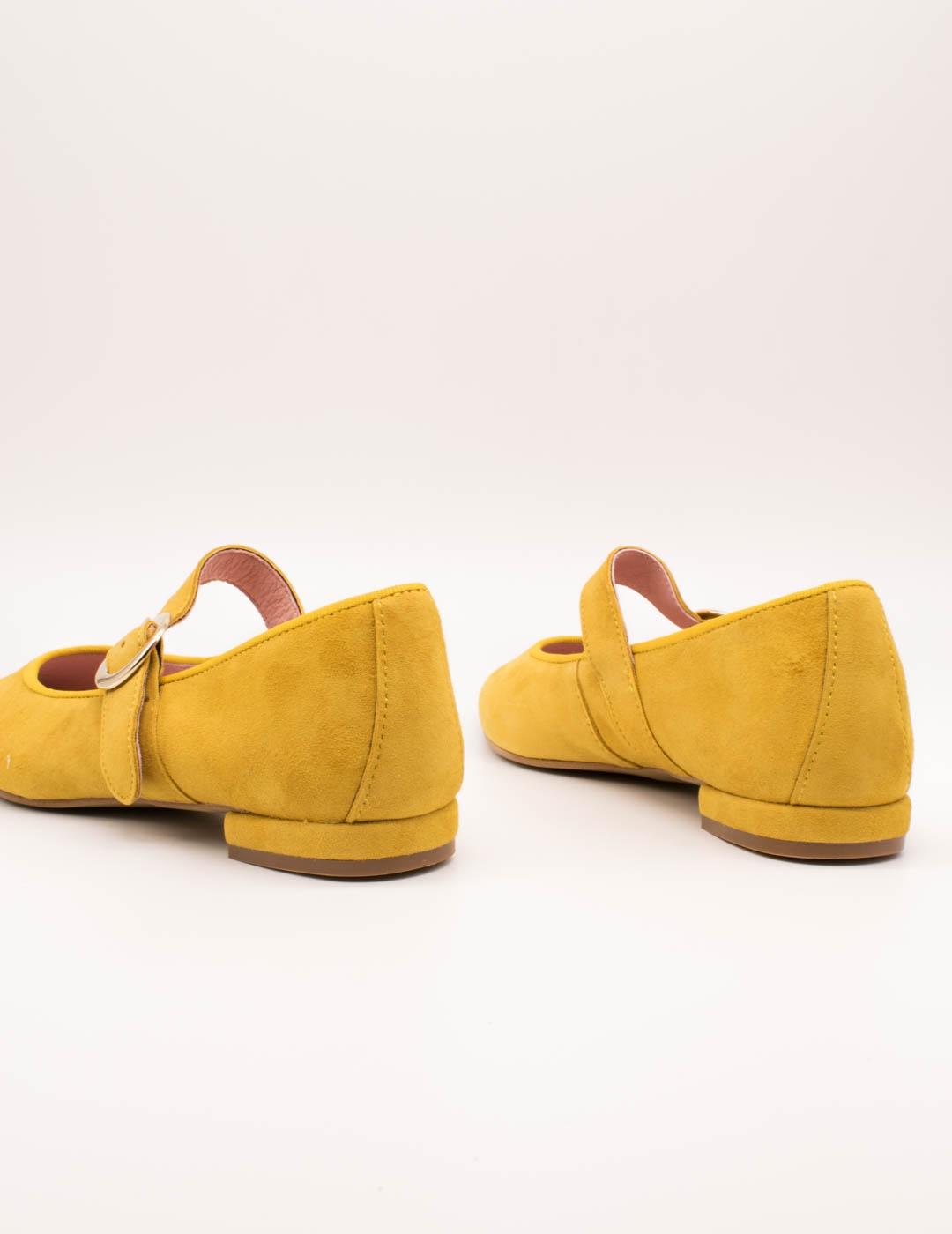 Bailarina Euforia 569 Ante Mostaza de Mujer