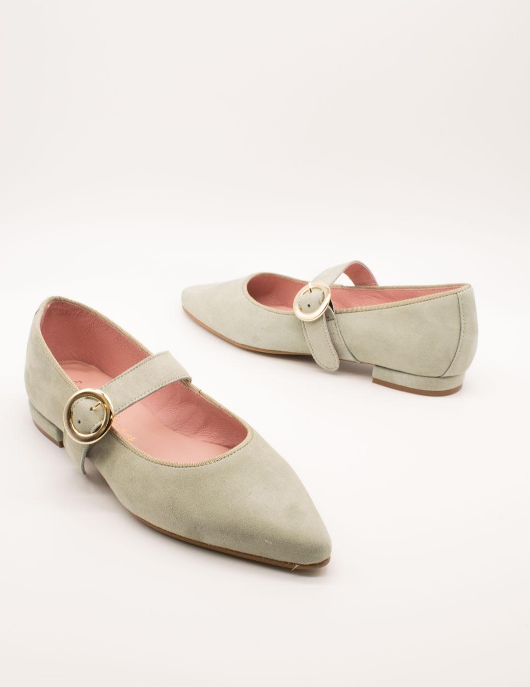 Bailarina Euforia 569 Ante Pistacho de Mujer