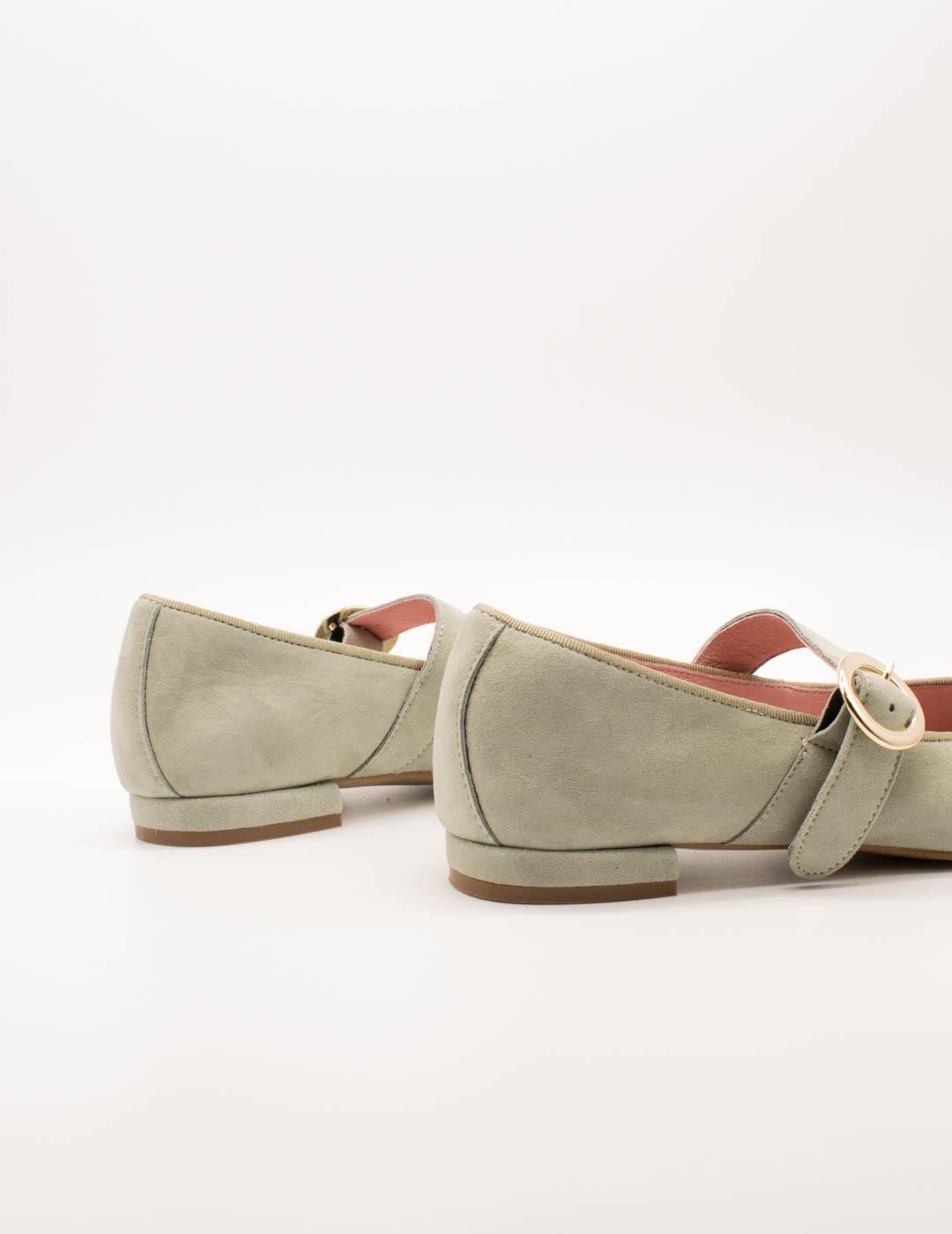 Bailarina Euforia 569 Ante Pistacho de Mujer