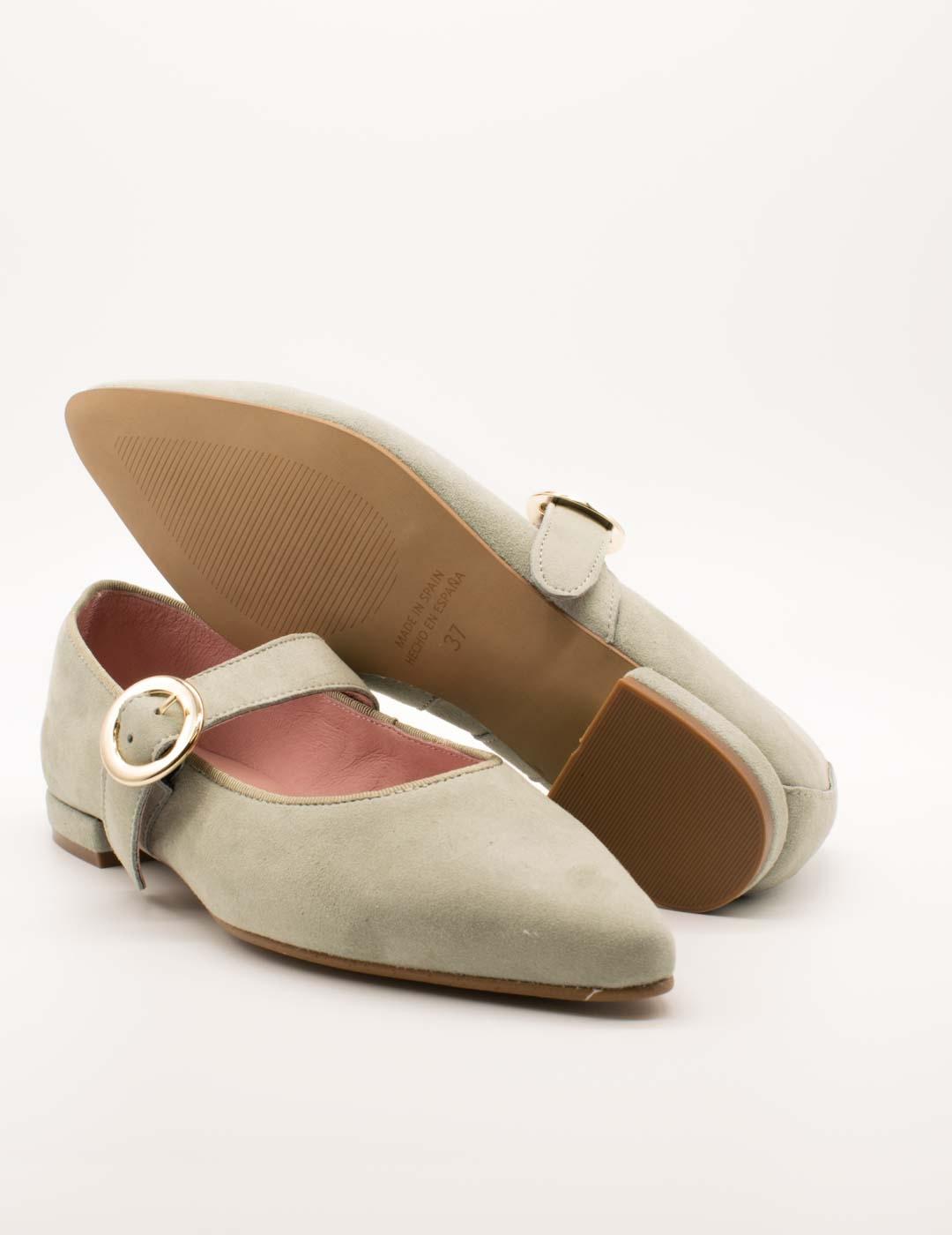 Bailarina Euforia 569 Ante Pistacho de Mujer