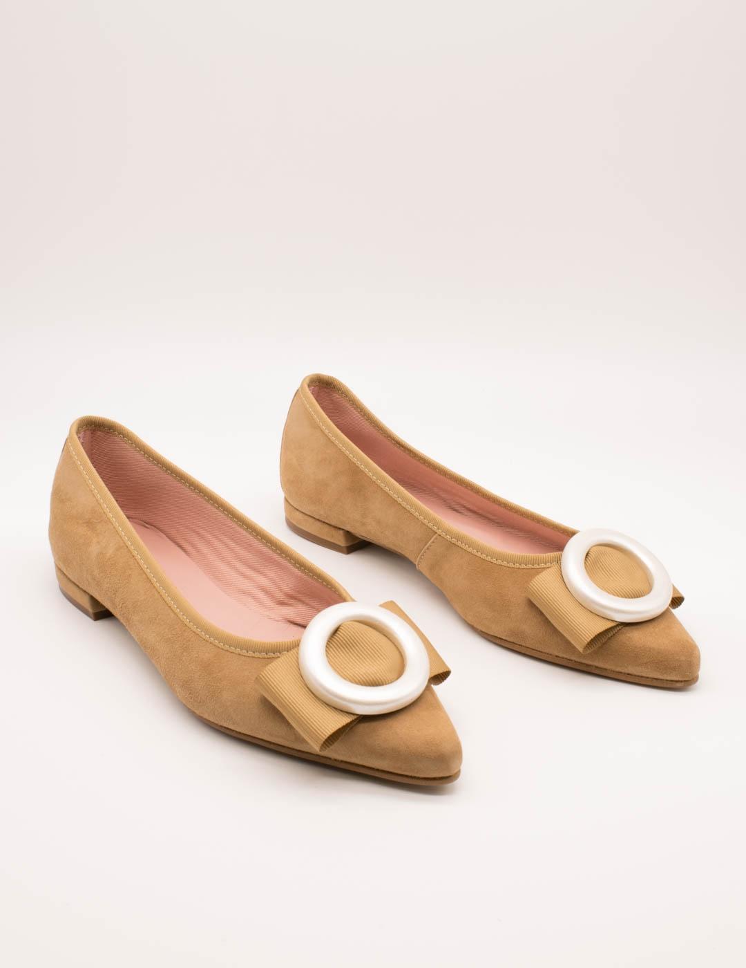 Bailarina Euforia 558 Ante Taupe de Mujer