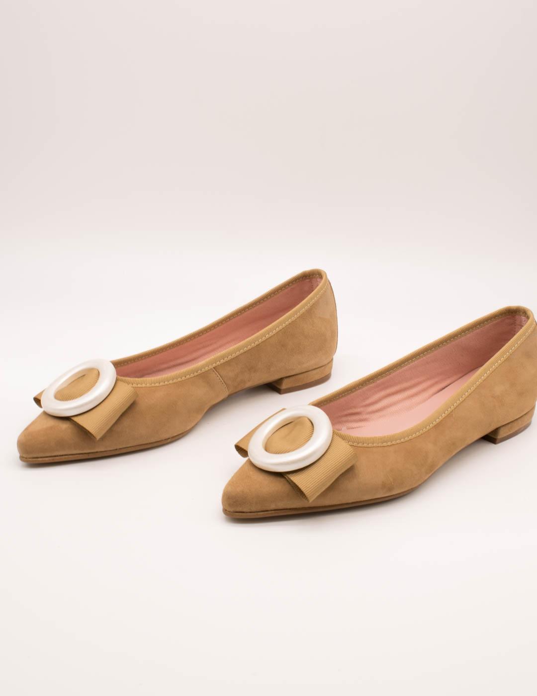 Bailarina Euforia 558 Ante Taupe de Mujer