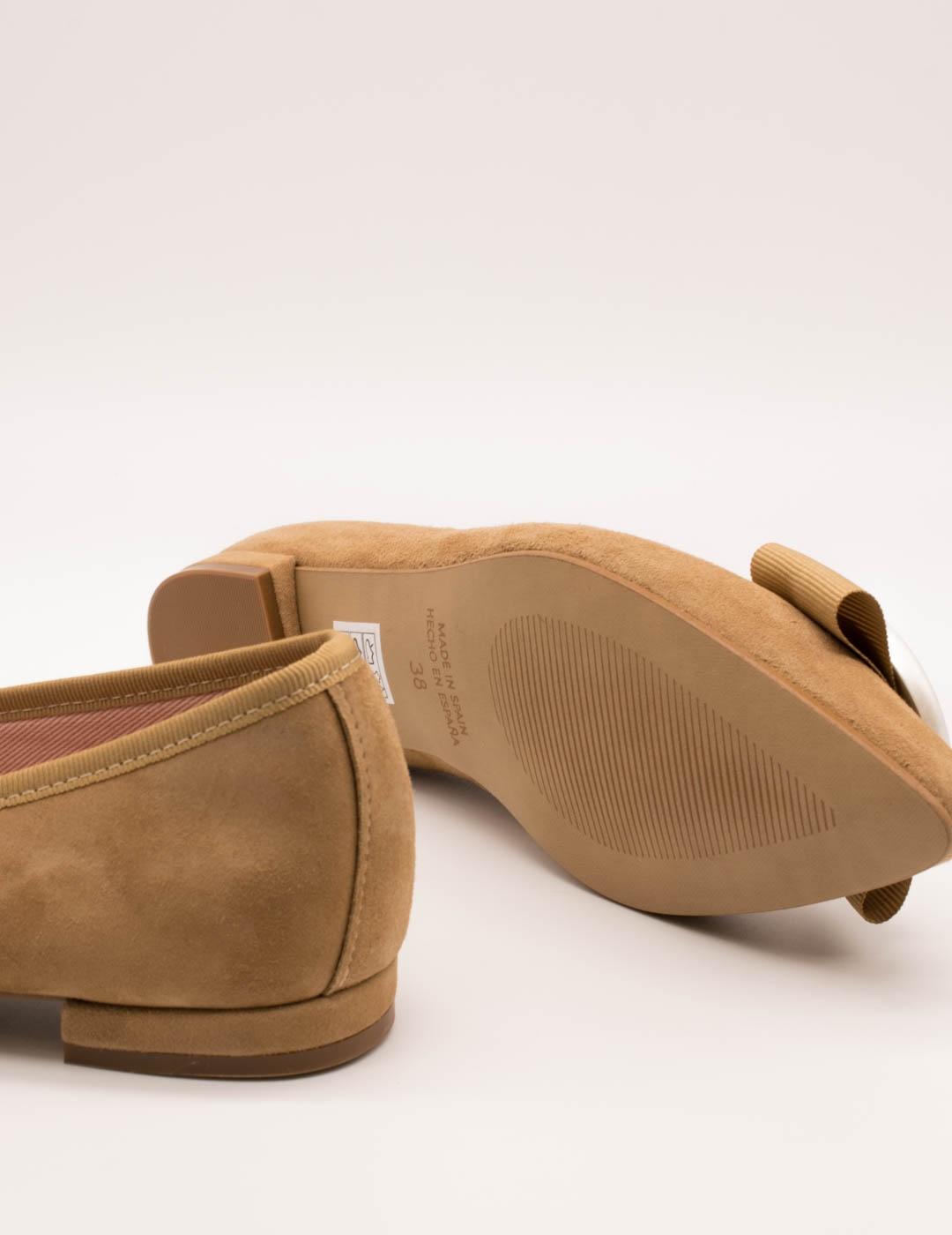 Bailarina Euforia 558 Ante Taupe de Mujer