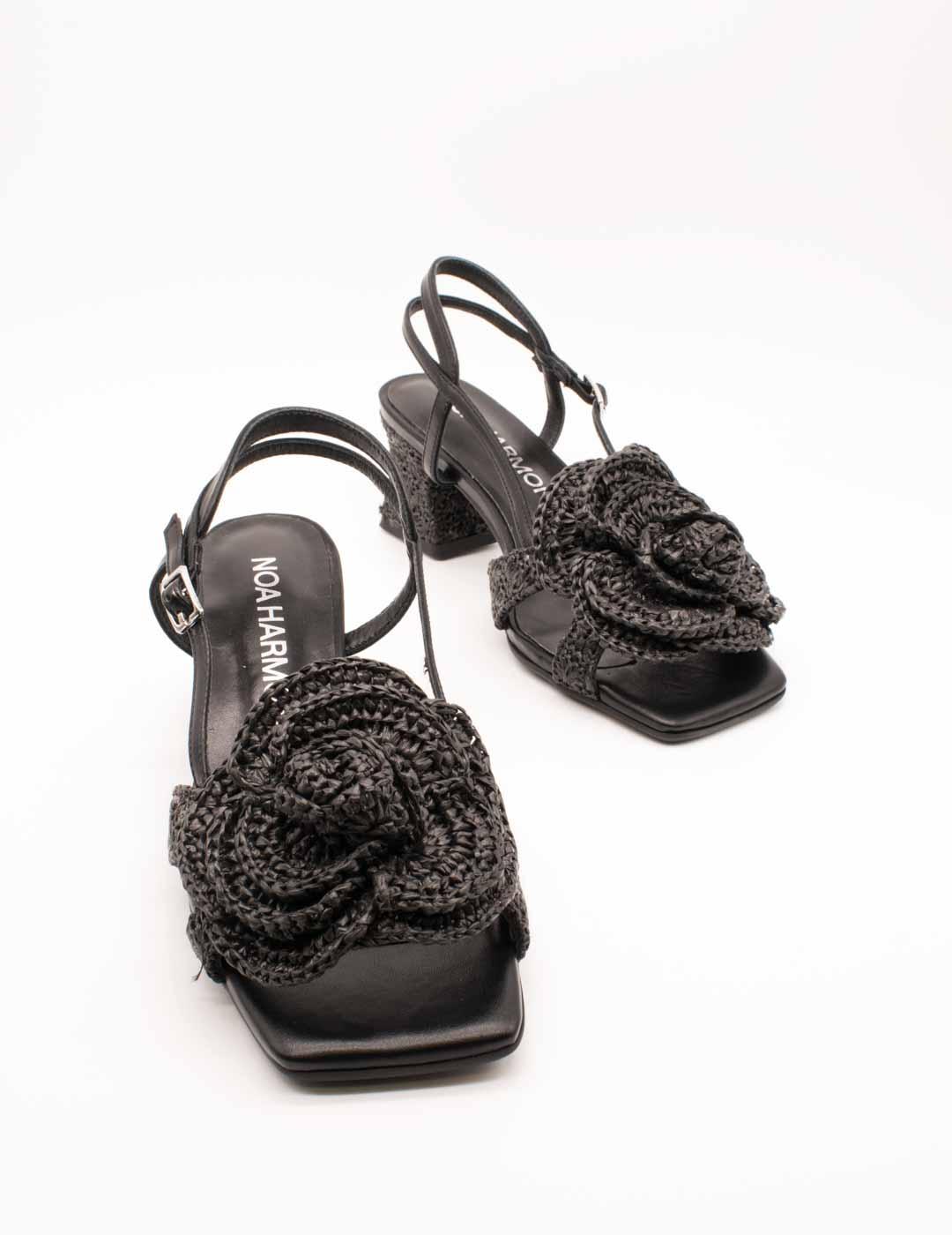 Sandalia Noa Harmon 010017-006 Abril Negro de Mujer