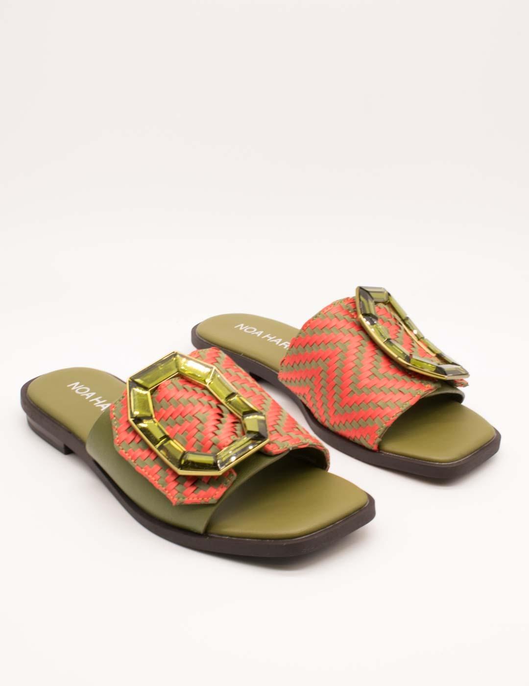 Sandalia Noa Harmon 009984-0M33 Squash Multi Kaki de Mujer