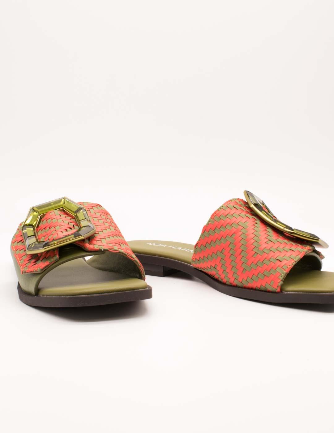 Sandalia Noa Harmon 009984-0M33 Squash Multi Kaki de Mujer
