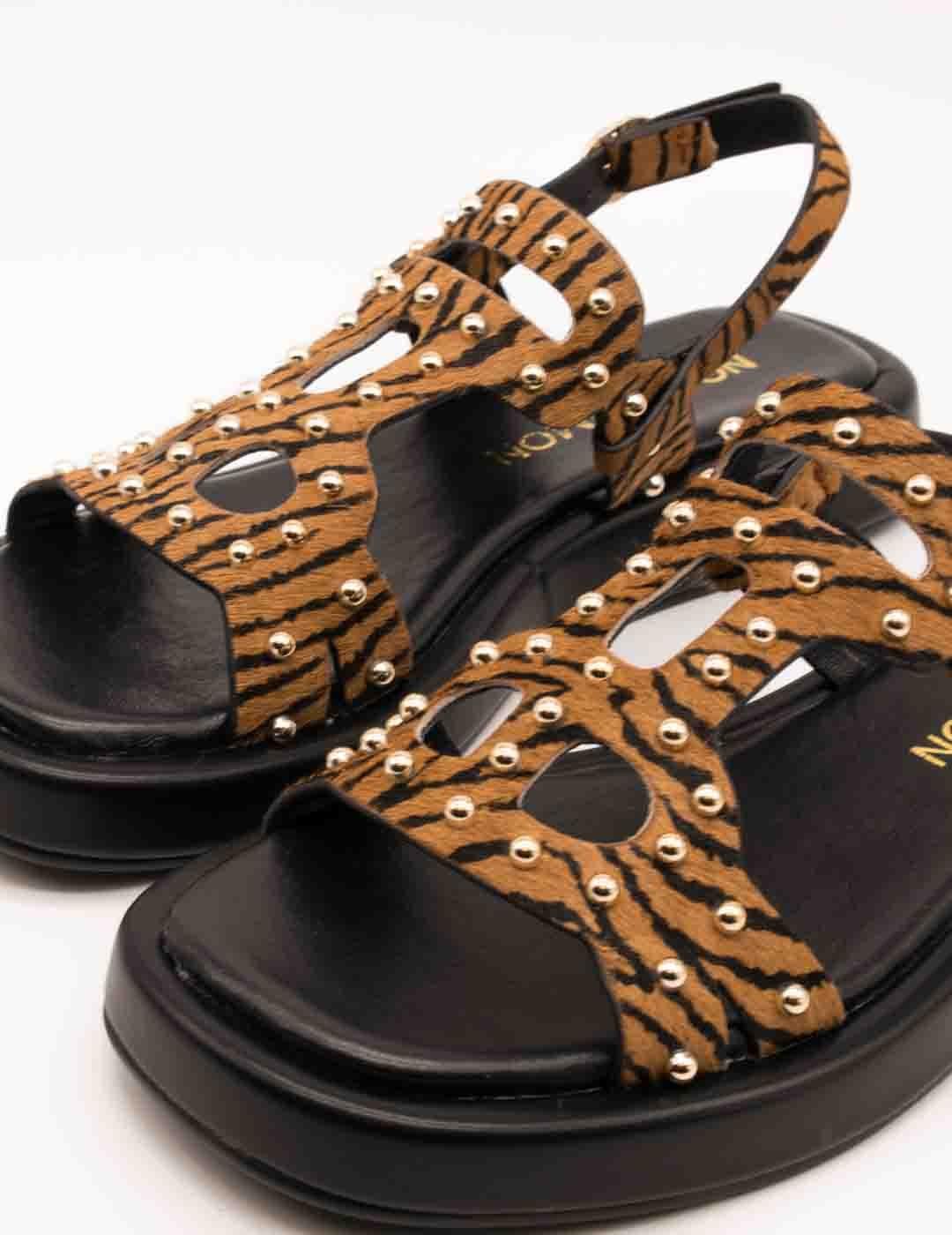 Sandalia Noa Harmon 009948-0067 Wasabi Negro-Cuero de Mujer