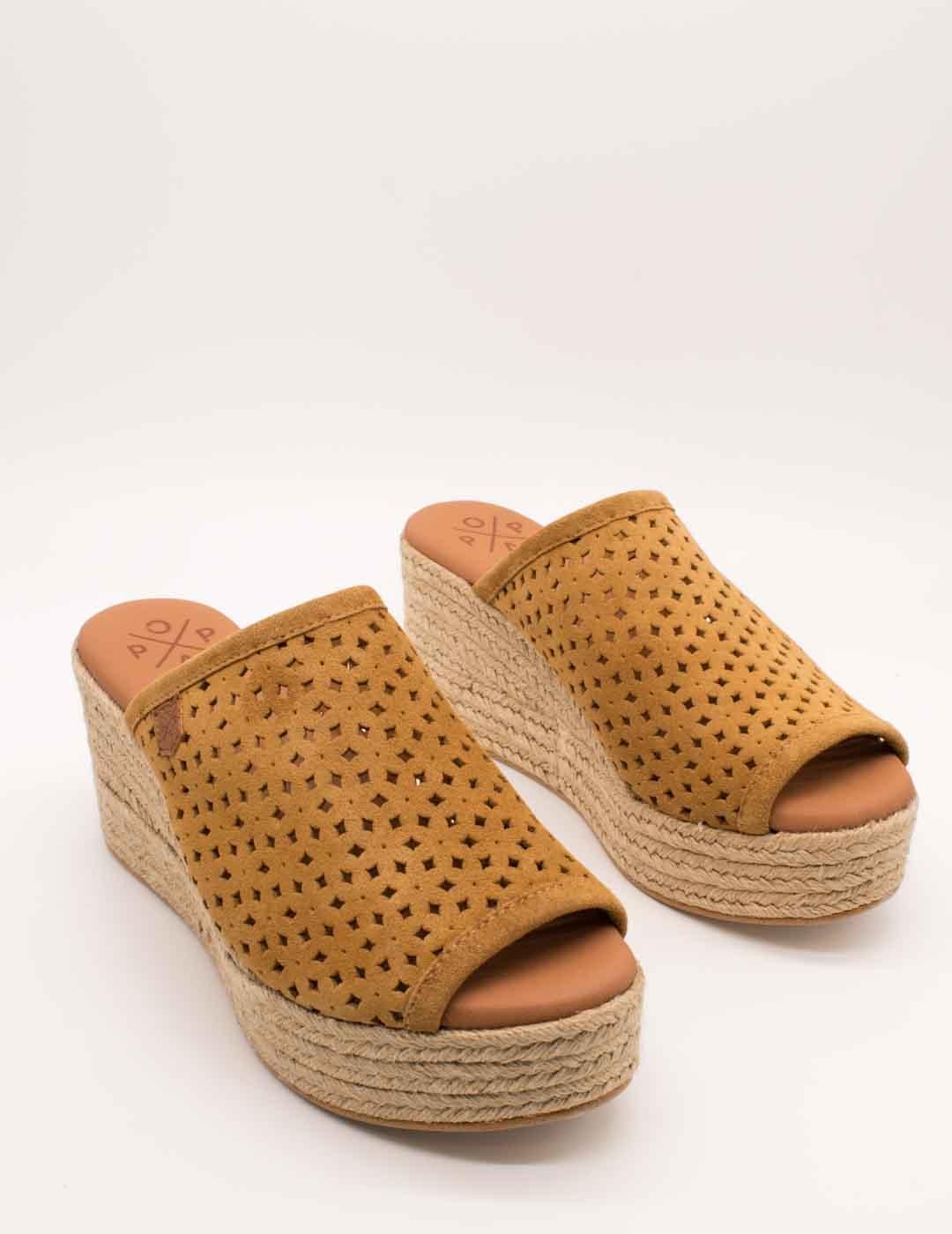 Esparto Popa Arenita Picado Cuero Serraje de Mujer