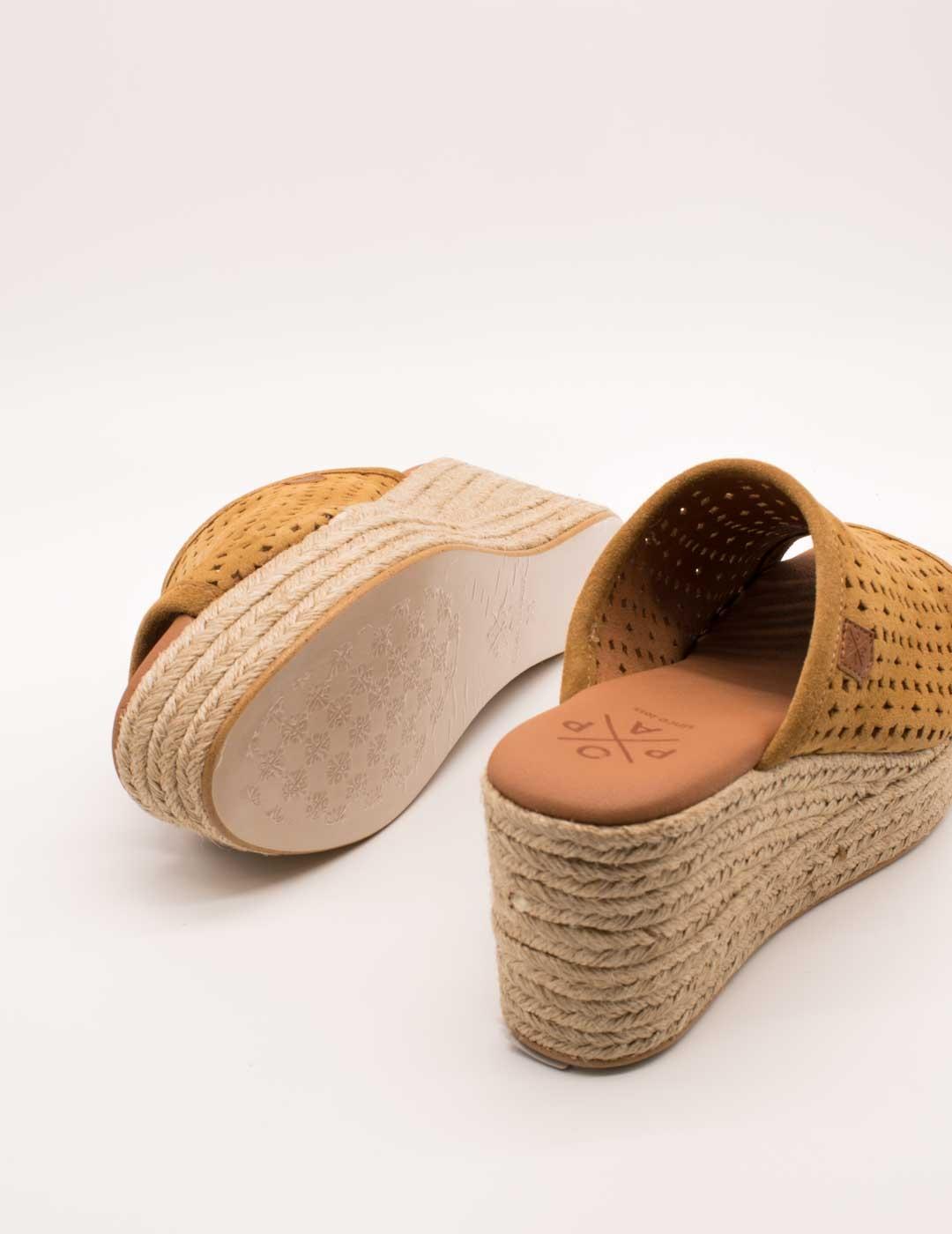 Esparto Popa Arenita Picado Cuero Serraje de Mujer