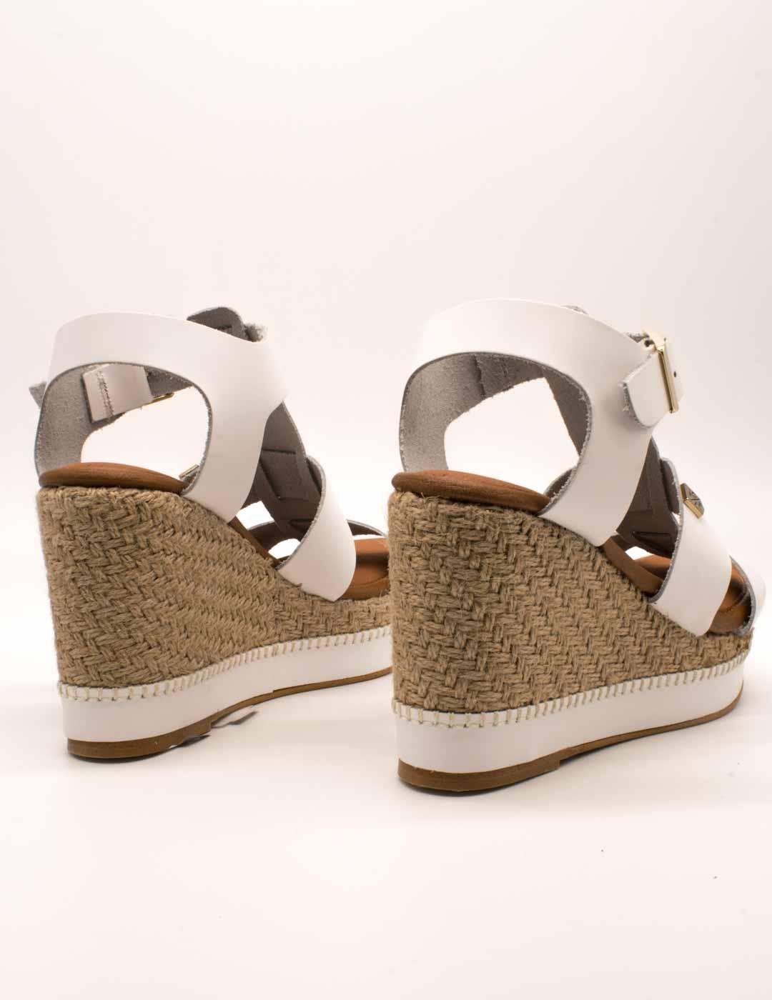 Esparto Popa Gunga Vaqueta Blanco de Mujer