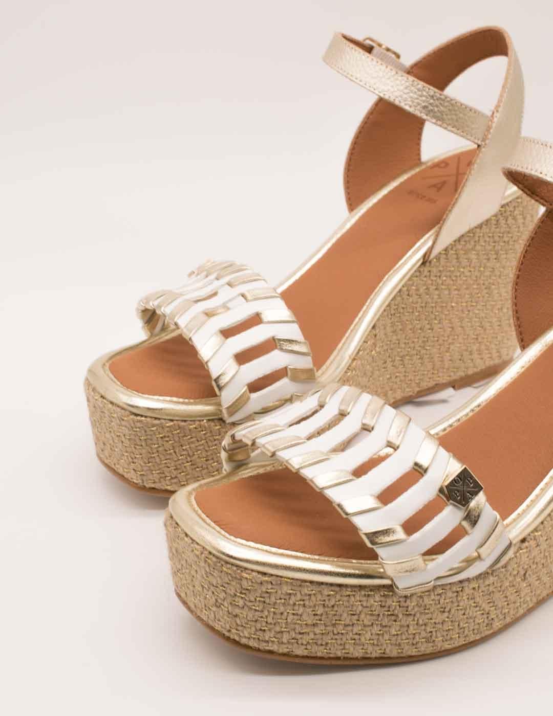 Esparto Popa Digue Calado Blanco de Mujer