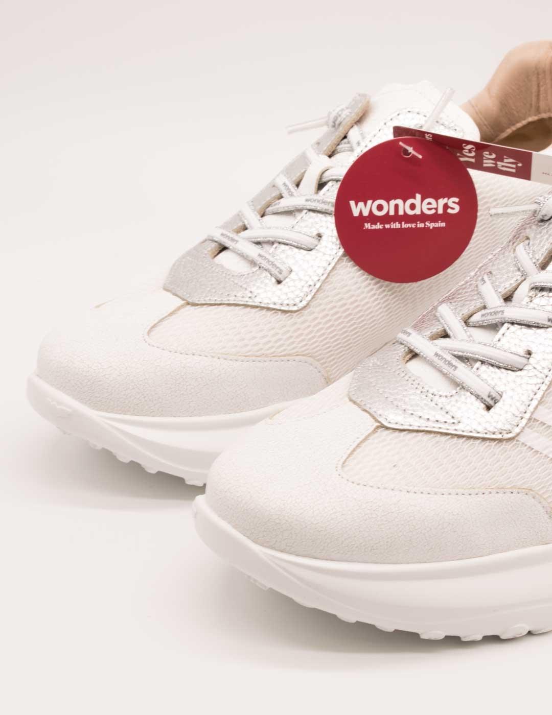 Deportivo Wonders A-4001 Combi Off-Plata de Mujer