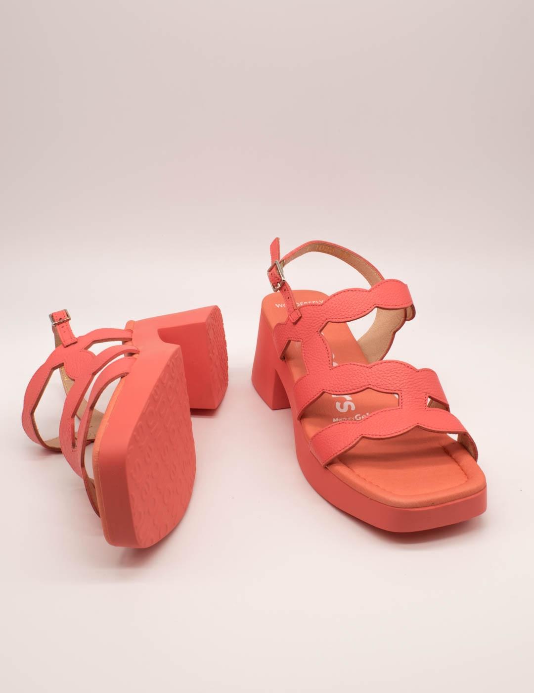Sandalia Wonders D-1020 Wild Coral de Mujer