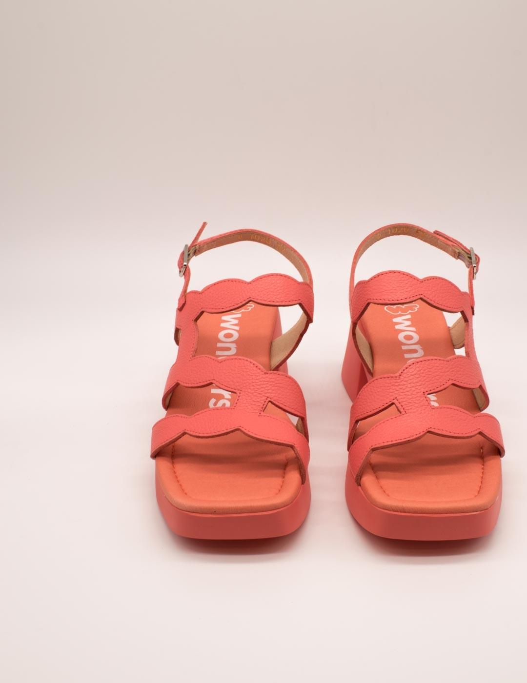 Sandalia Wonders D-1020 Wild Coral de Mujer