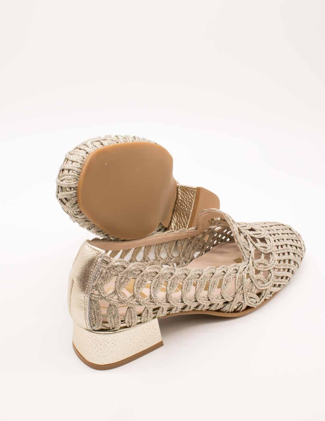 Zapato Nival 15774 Rafia Platino de Mujer