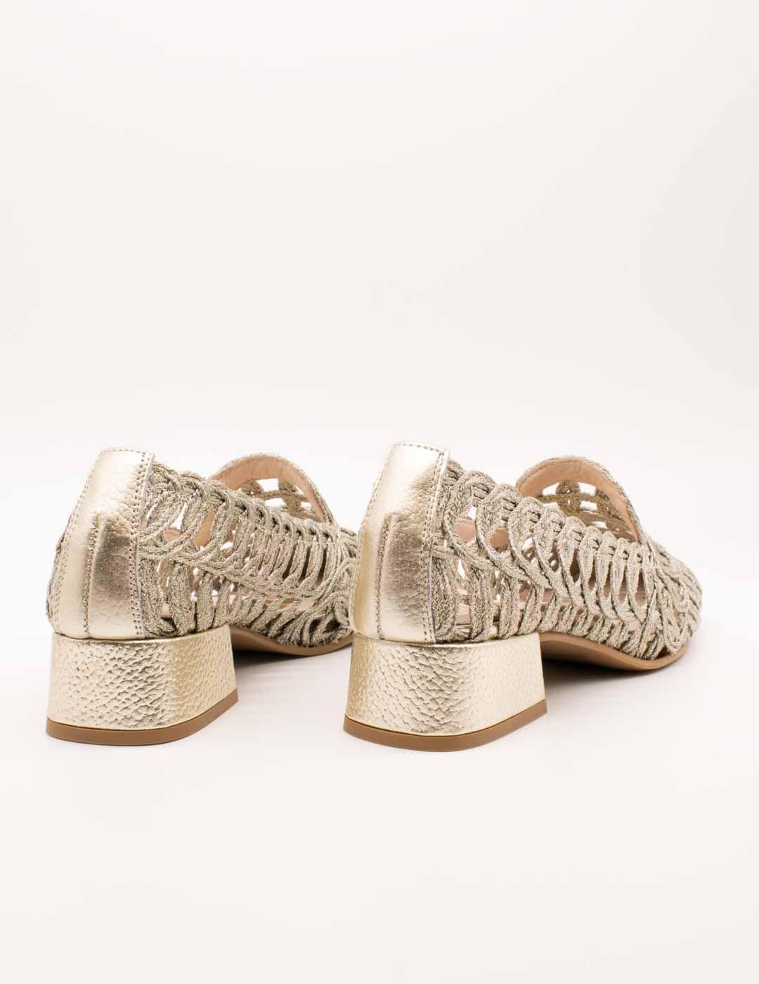 Zapato Nival 15774 Rafia Platino de Mujer