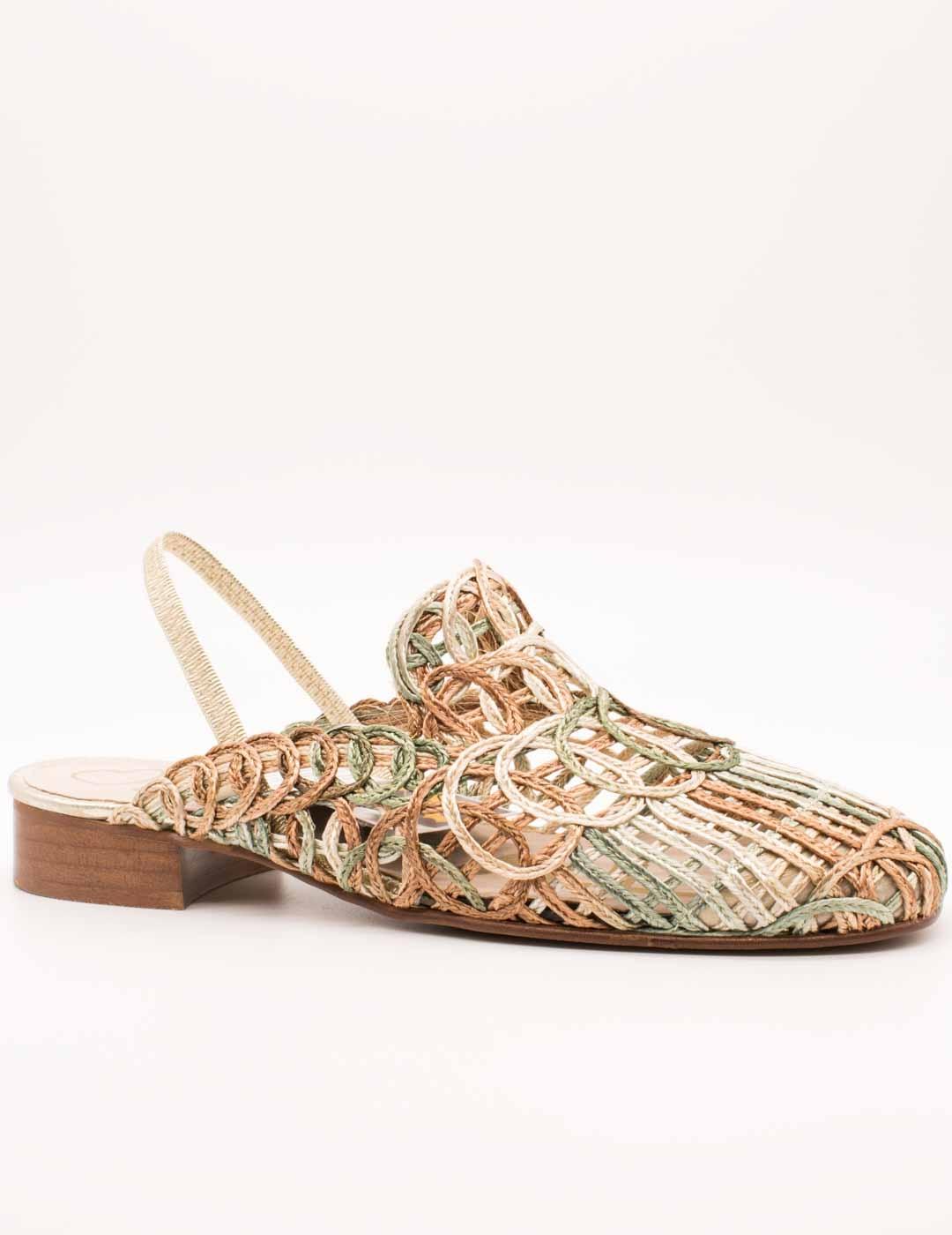 Mule Nival 143702 Elast Verde Multi de Mujer