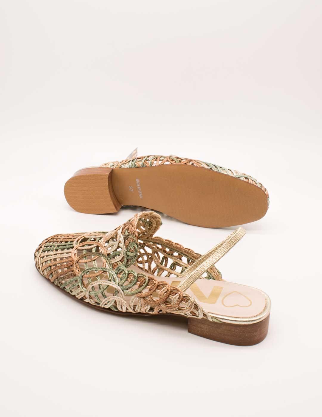 Mule Nival 143702 Elast Verde Multi de Mujer