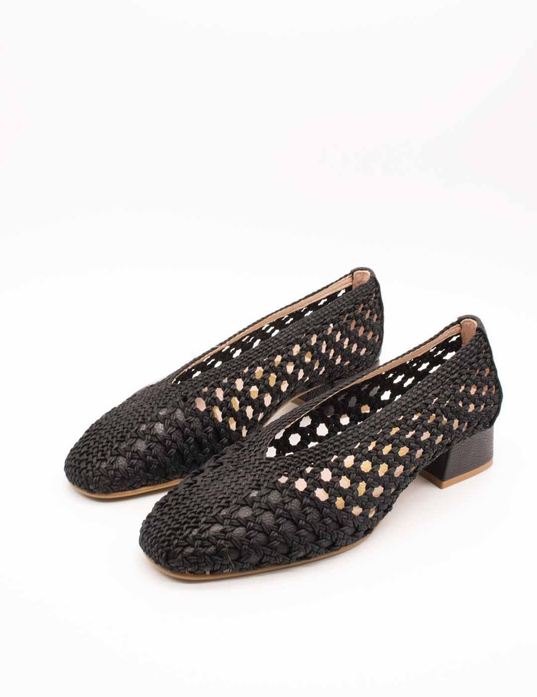 Zapato Nival S987803 Salon Negro de Mujer