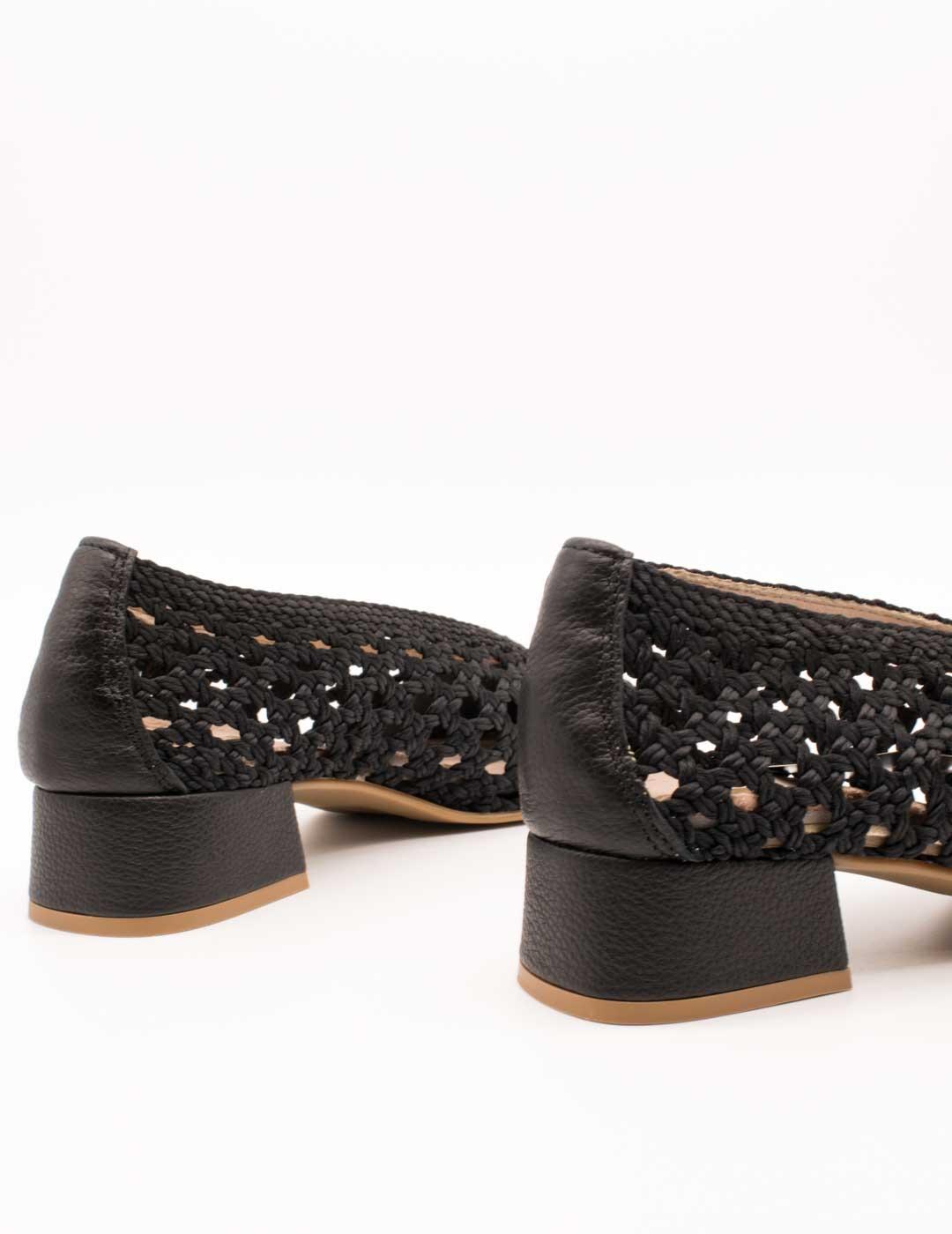 Zapato Nival S987803 Salon Negro de Mujer