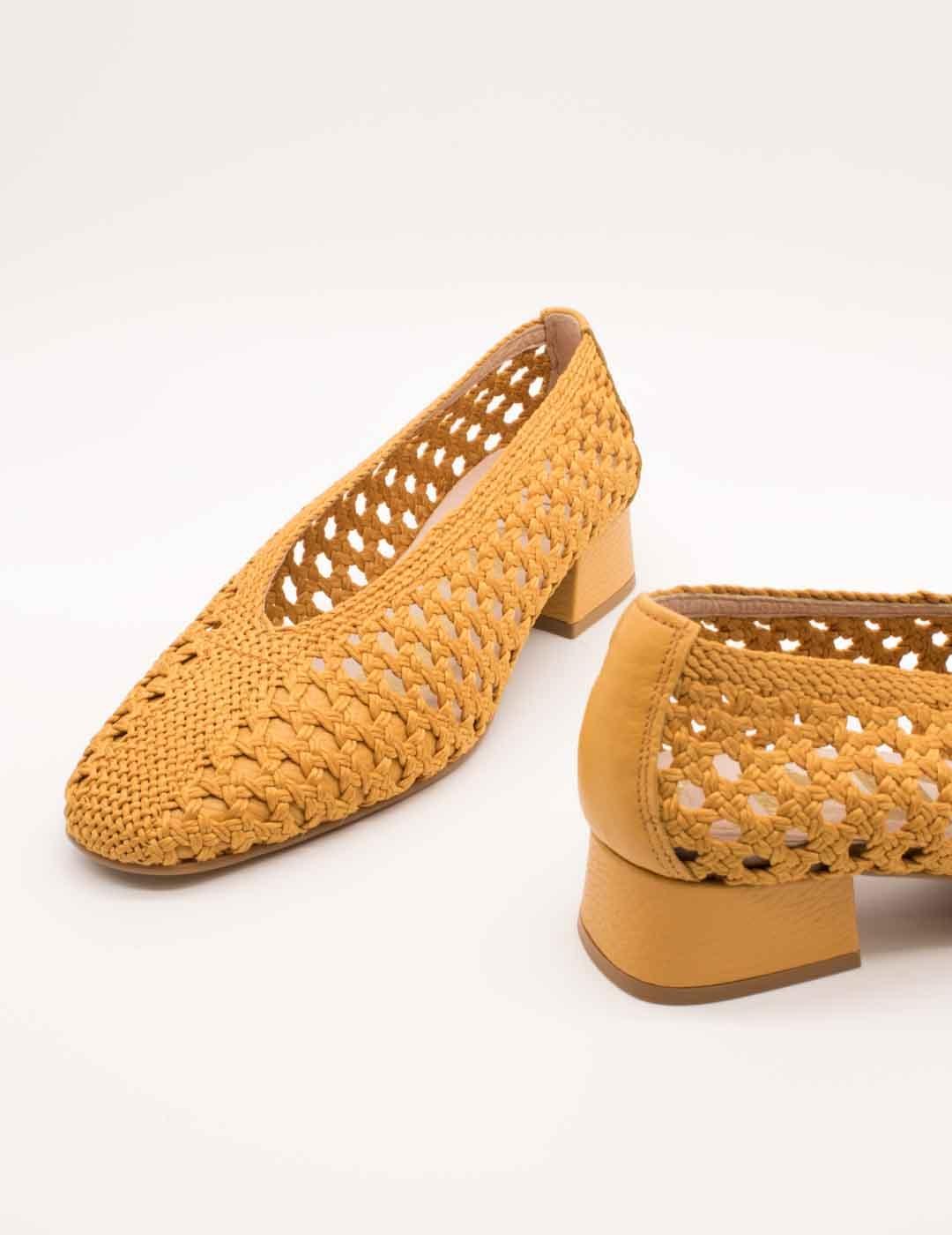 Zapato Nival S987803 Salon Mostaza de Mujer