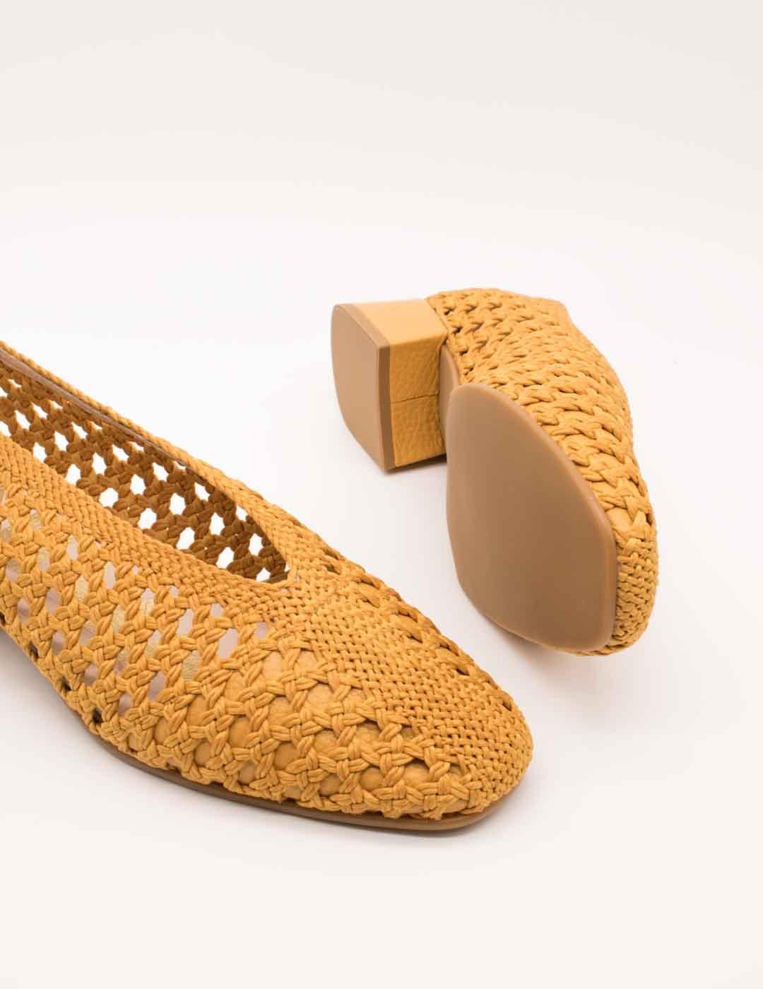 Zapato Nival S987803 Salon Mostaza de Mujer