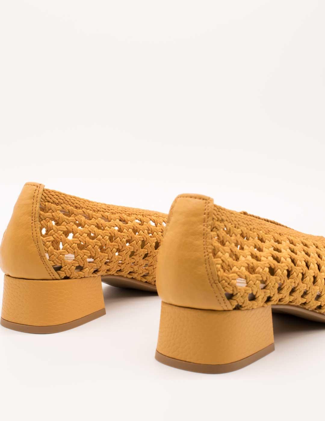 Zapato Nival S987803 Salon Mostaza de Mujer