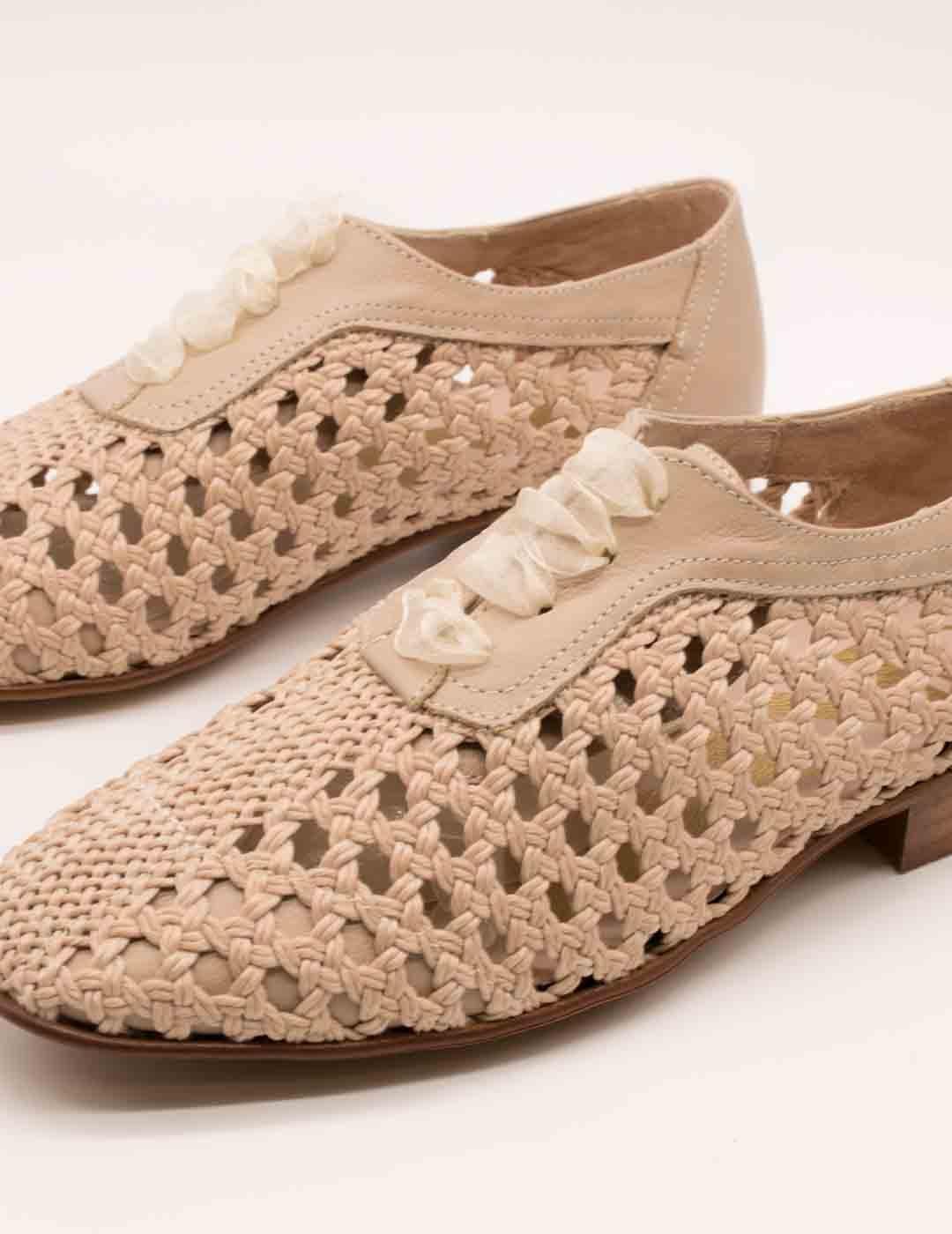 Zapato Nival S987801 Ingles Beige de Mujer