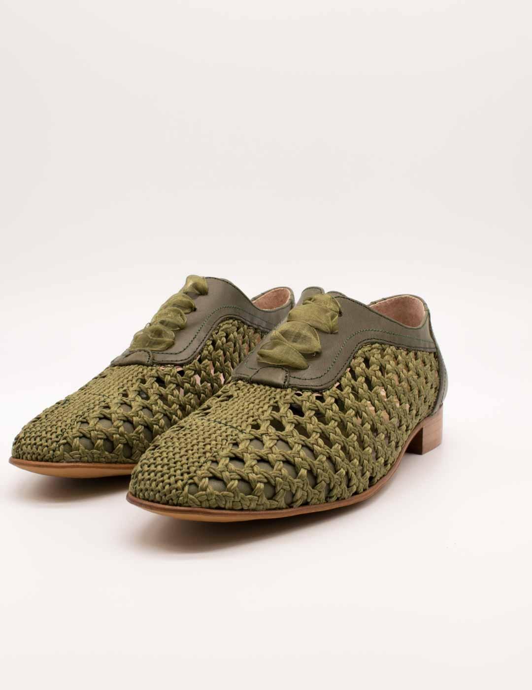 Zapato Nival S987801 Ingles Kaki de Mujer