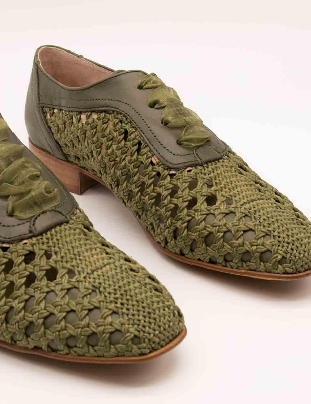 Zapato Nival S987801 Ingles Kaki de Mujer