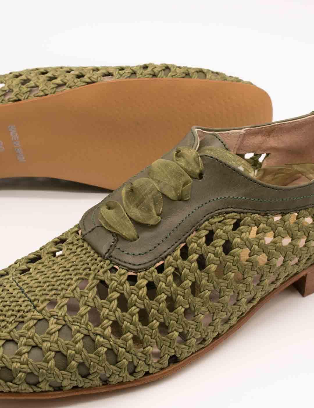 Zapato Nival S987801 Ingles Kaki de Mujer