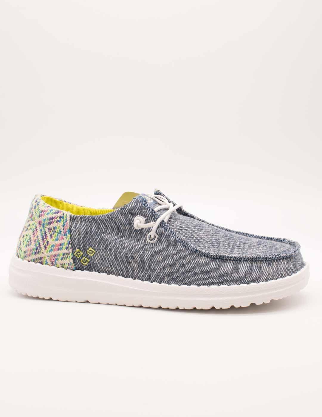Zapato Hey Dude HD43156-4NY Wendy Blue Multi de Mujer