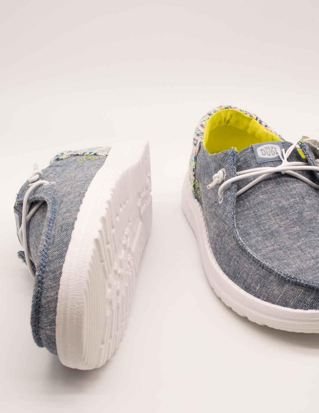 Zapato Hey Dude HD43156-4NY Wendy Blue Multi de Mujer