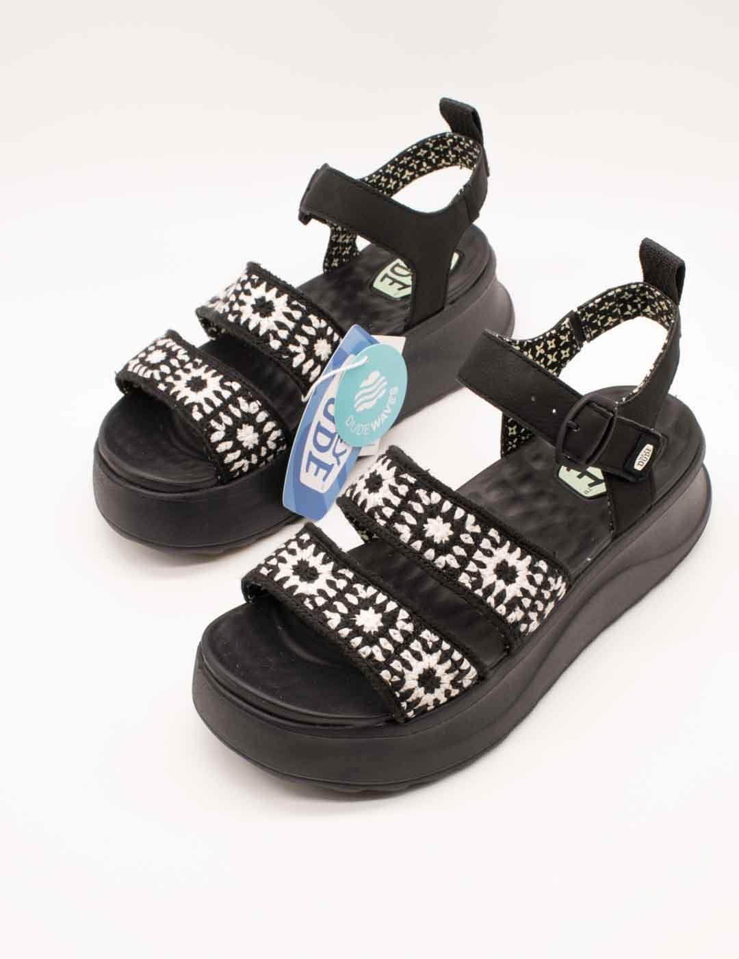 Sandalia Hey Dude Delray Black de Mujer