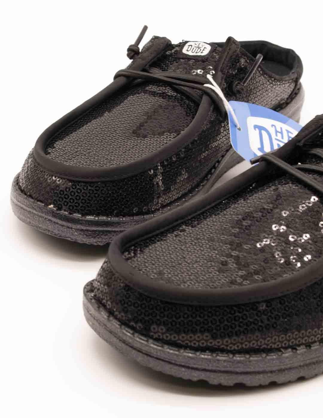 Zapato Hey Dude HD43615-001 Wendy Black de Mujer