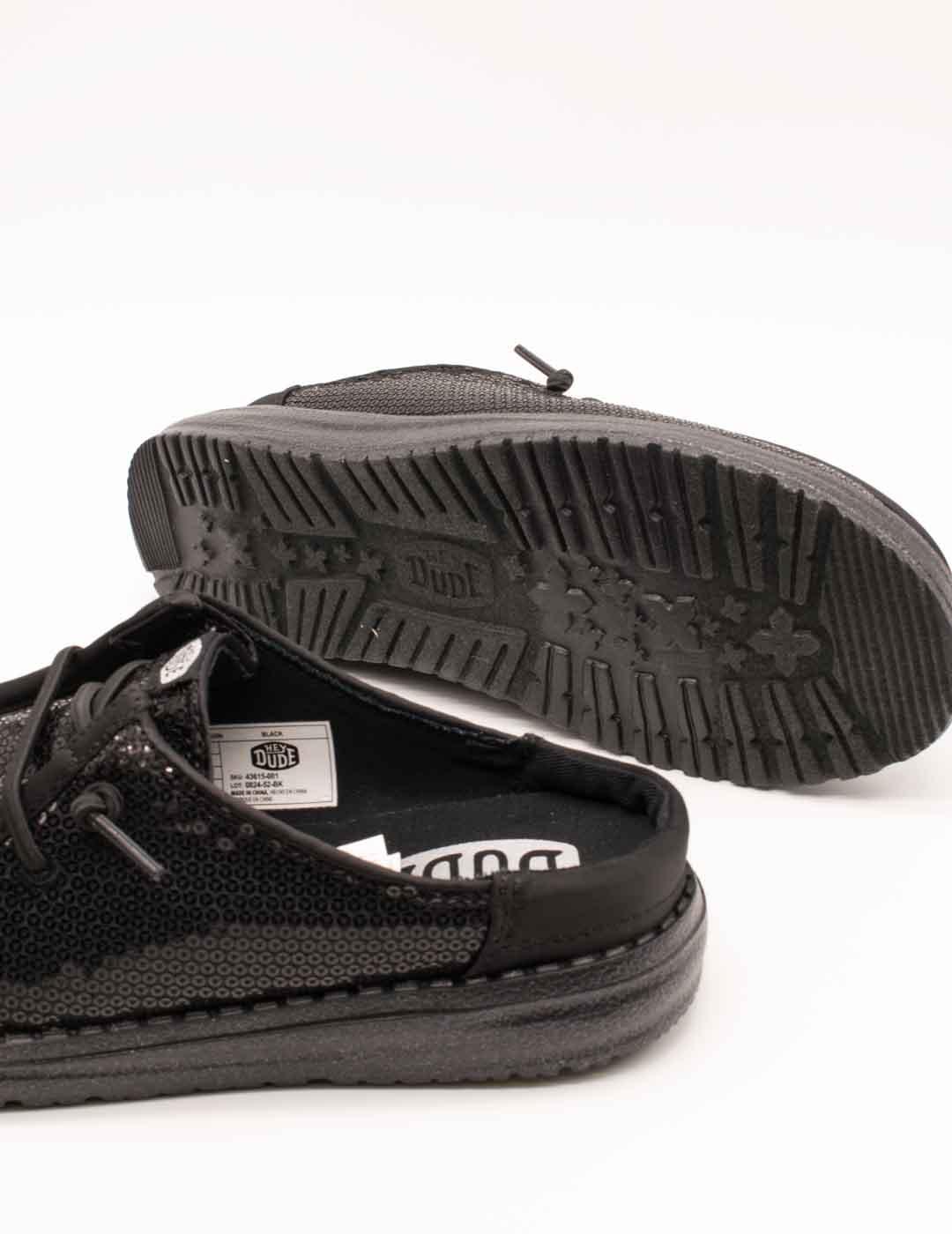 Zapato Hey Dude HD43615-001 Wendy Black de Mujer