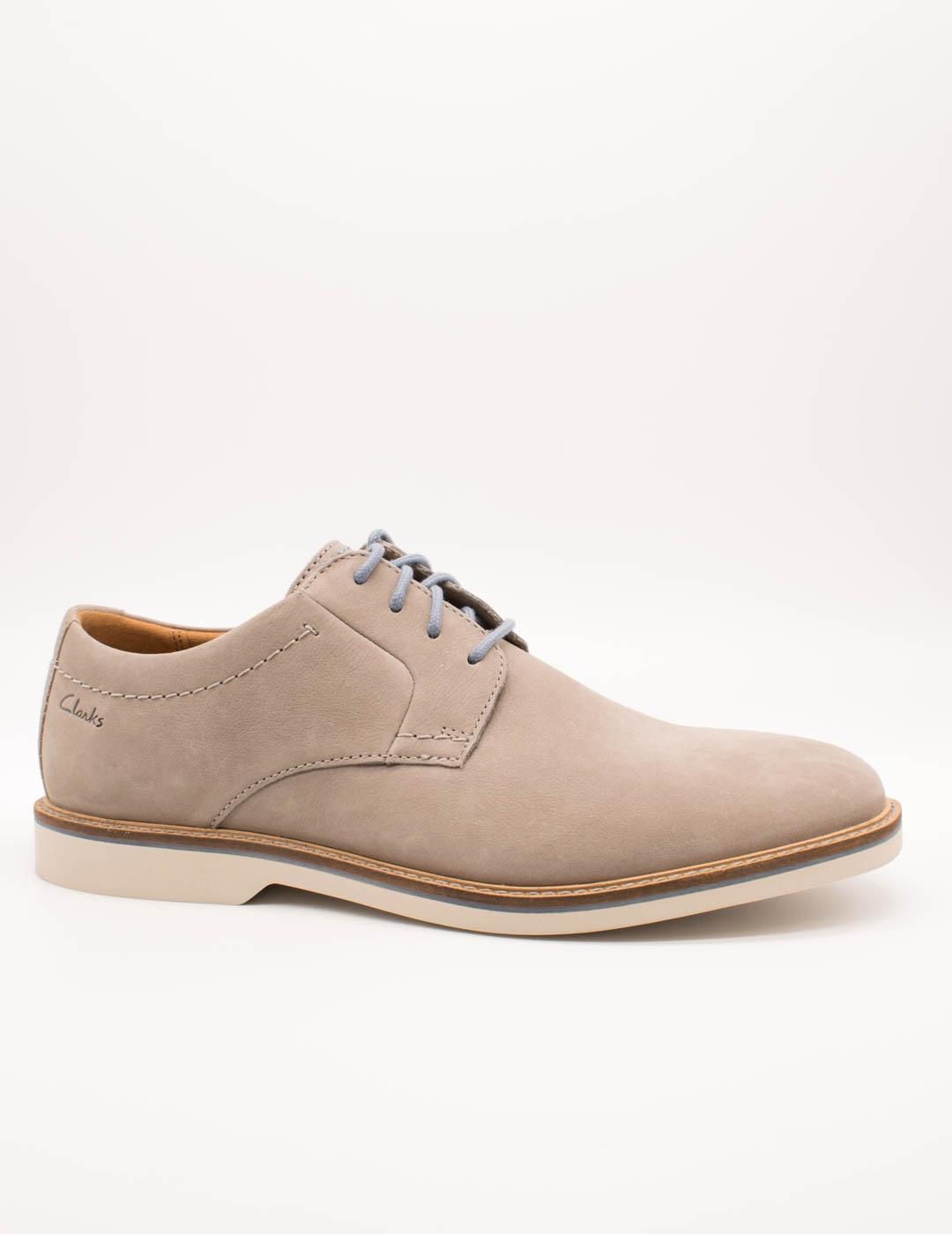 Zapato Clarks 26176084 Atticus LTLace Grey Nubuck de Hombre
