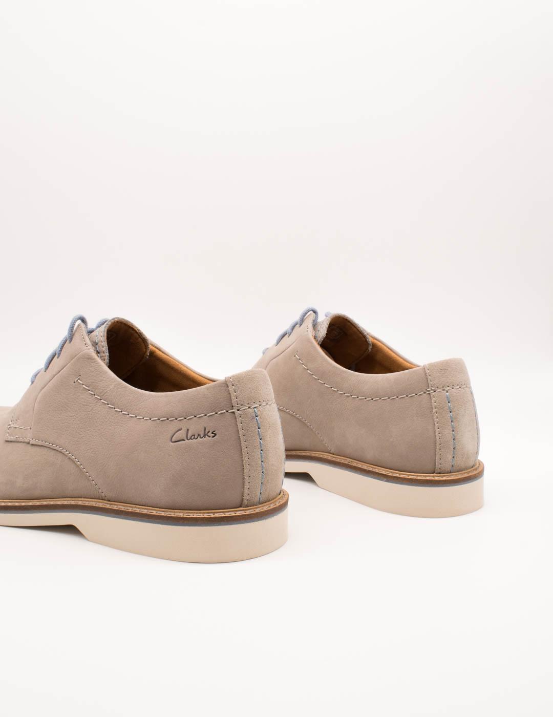 Zapato Clarks 26176084 Atticus LTLace Grey Nubuck de Hombre