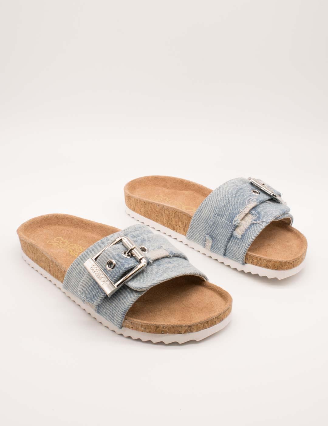 Sandalia Colors Of California BIO503 Denim de Mujer
