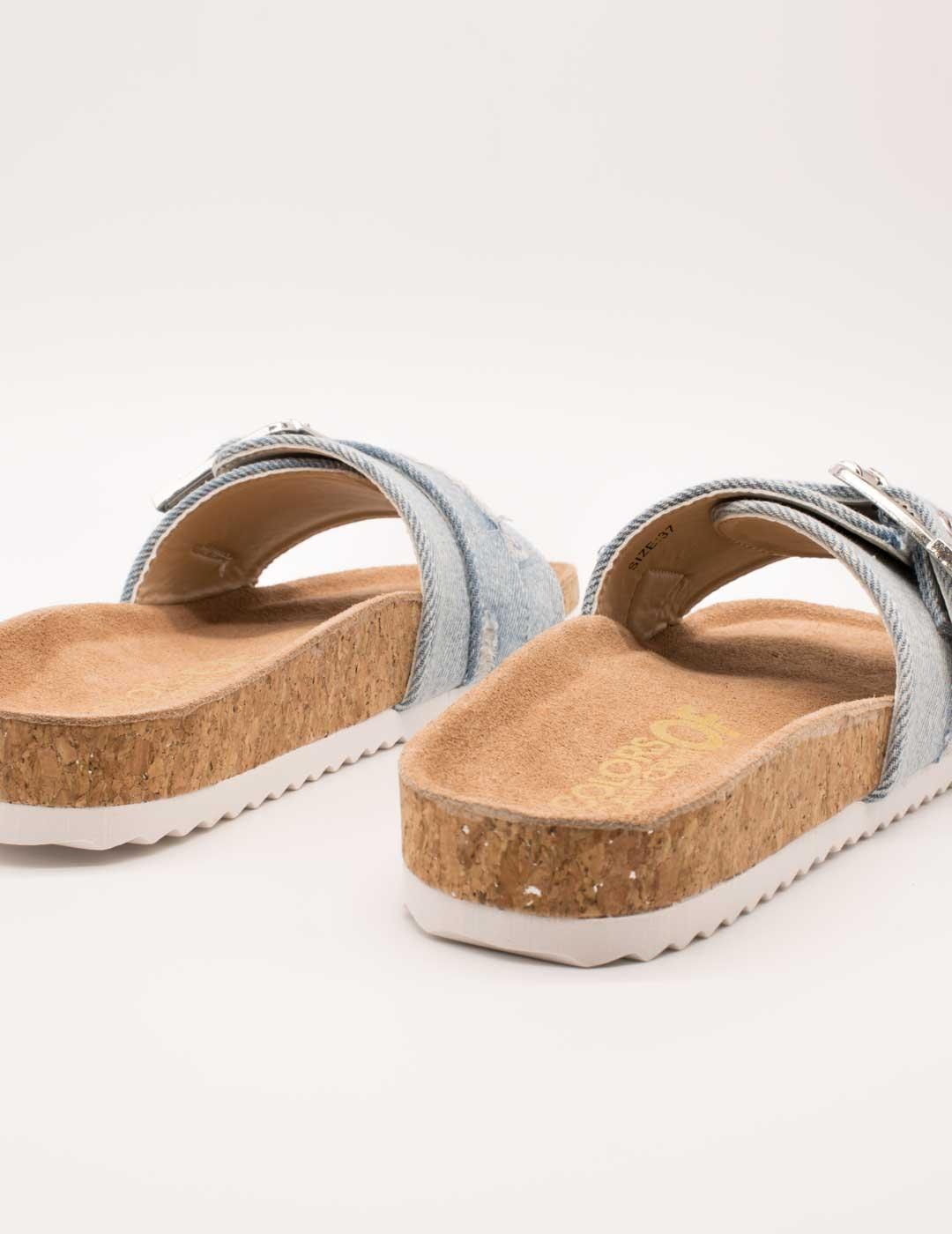 Sandalia Colors Of California BIO503 Denim de Mujer