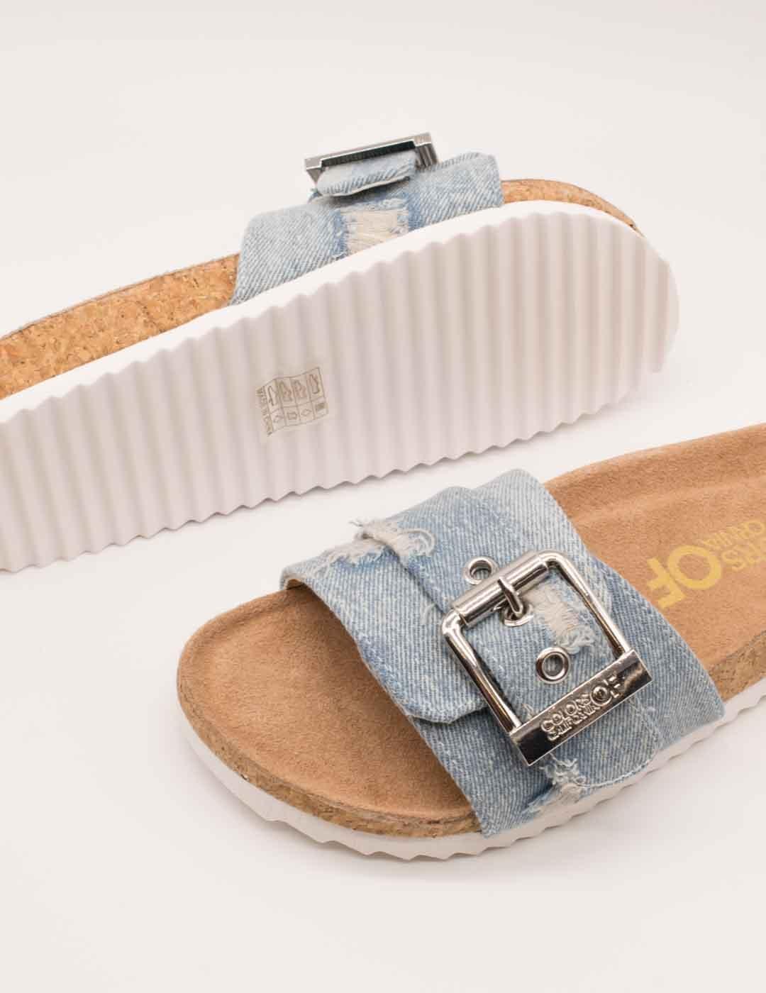 Sandalia Colors Of California BIO503 Denim de Mujer
