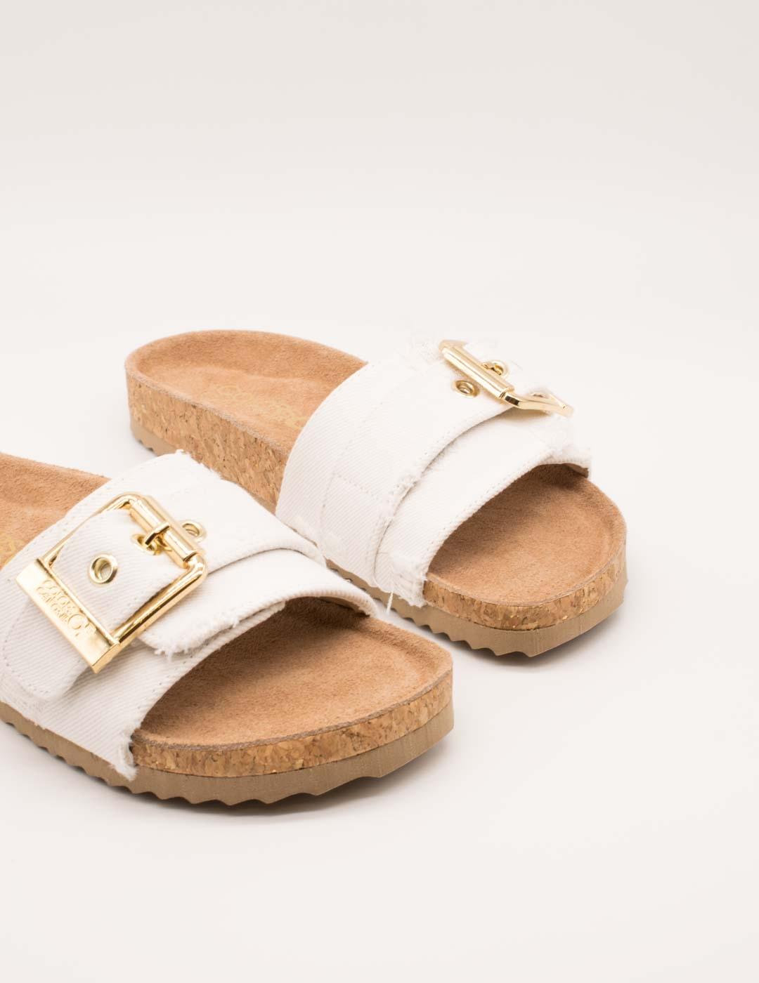 Sandalia Colors Of California BIO503 Blanco de Mujer