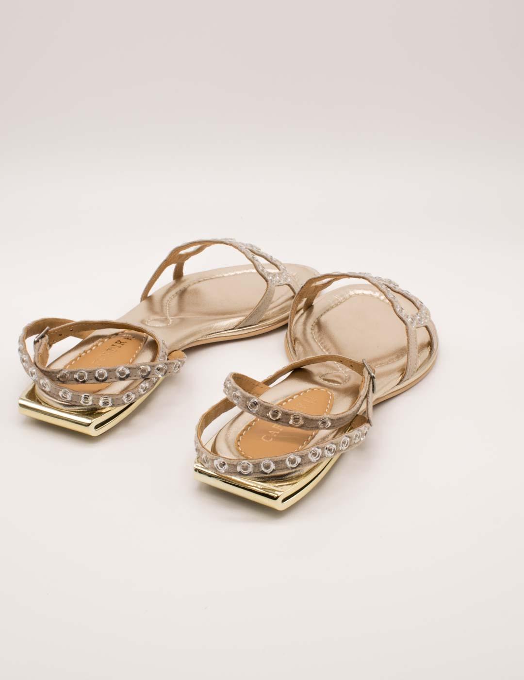 Sandalia Cafenoir C1GF5106 Beige de Mujer